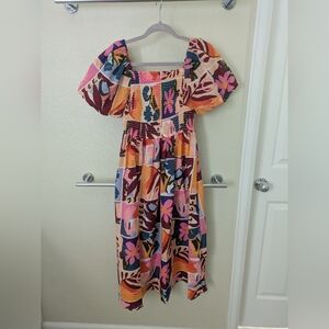 New With Tags - Colorful Floral Patchwork Dress